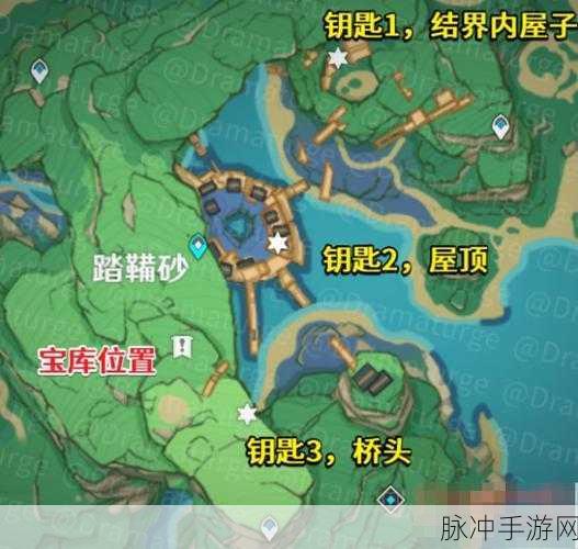 原神踏鞴砂探险,揭秘三把钥匙与铁门位置