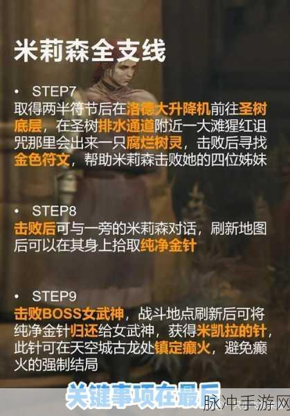 艾尔登法环探索,龙飨教堂与米莉森支线全解析
