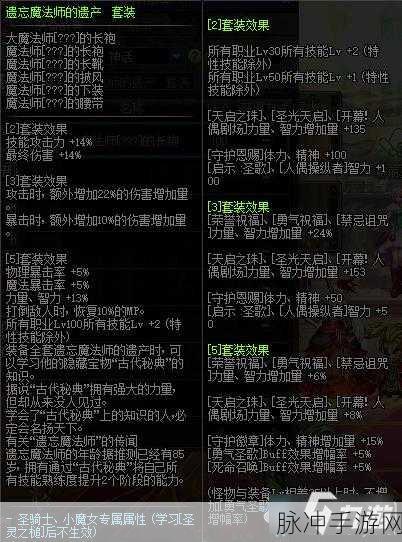 DNF玩家必看,遗忘魔法师的馈赠套装全面解析