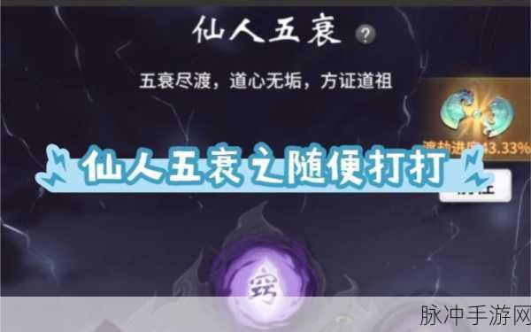 一念逍遥仙人五衰挑战全攻略
