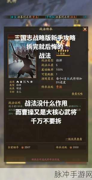 三国志战略版,兵无常势替代战法全攻略