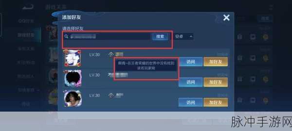 王者荣耀找朋友功能关闭,玩家社交体验迎挑战