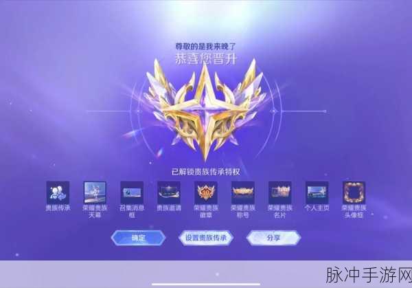 王者荣耀V8贵族特权,解锁尊享游戏体验