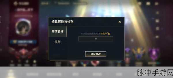 LOL手游昵称大变革,轻松改名,个性由你主宰!