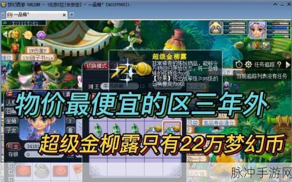 超级金柳露大揭秘,玩转梦幻西游,飞升不再是梦!