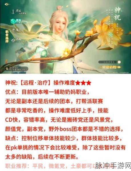 诛仙手游v9职业选择全攻略,你的修仙之路由何开启?