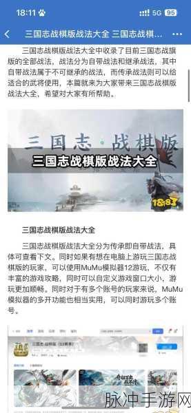 三国志战棋版,探索A级战法的无限可能