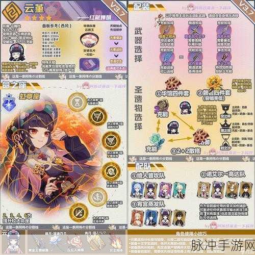 原神云堇天赋加点全攻略,解锁核心技能,让你的战斗如虎添翼