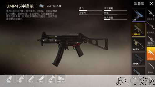 UMP45与Vector巅峰对决,和平精英中的冲锋枪王者之争