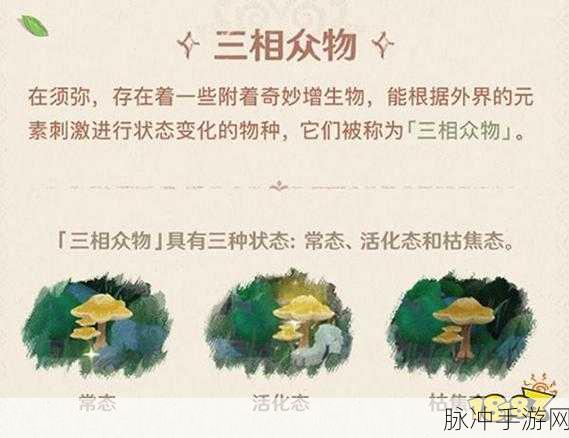 原神三相众物,探索须弥的奇妙生态