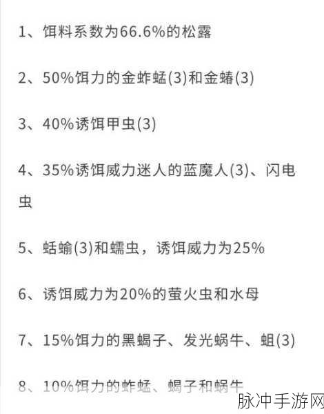 泰拉瑞亚钓鱼秘籍,全面鱼饵种类与高效获取攻略