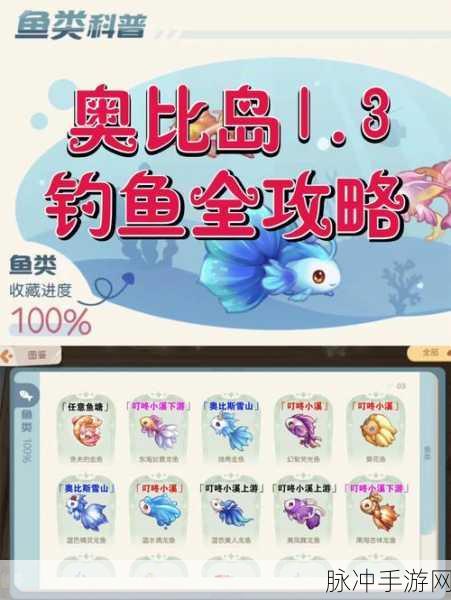 奥比岛钓鱼全攻略,钓鱼点位置与鱼种分布大揭秘