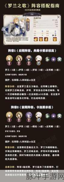 幻书启世录罗兰,解锁最强阵容搭配秘籍