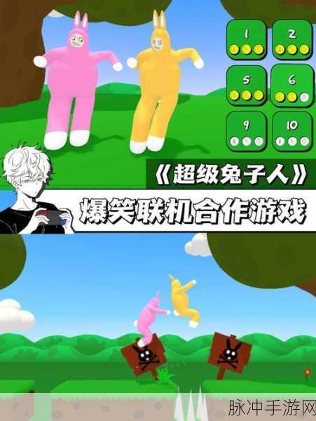 沙雕兔子人双人版来袭,多人搞笑闯关乐翻天!
