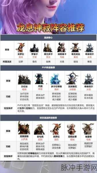 龙息神寂妖精迷宫,战斗阵容深度剖析与顶尖搭配秘籍
