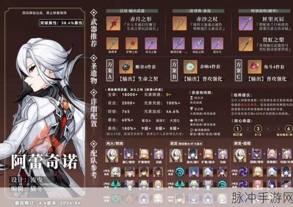 原神阿蕾奇诺武器选择全解析