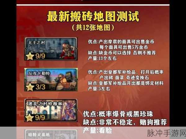 DNF魔界搬砖新大陆,揭秘最高收益的秘密区域