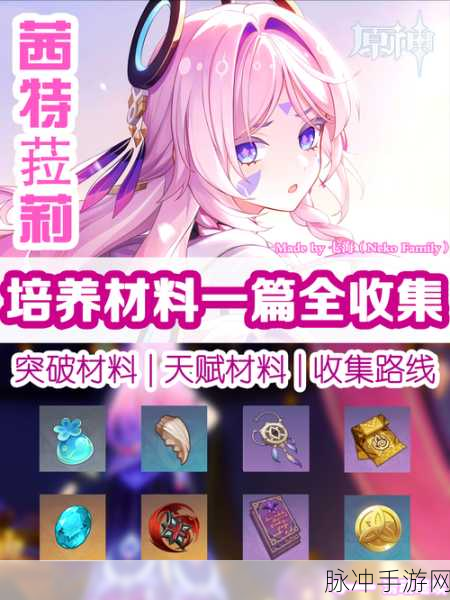 原神茜特菈莉等级突破全攻略,材料汇总与获取途径