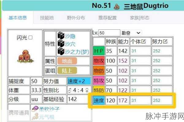 口袋妖怪重制版三地鼠精灵,战术大师的全面剖析