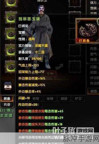 九阴真经手游宝物属性与获取策略全揭秘