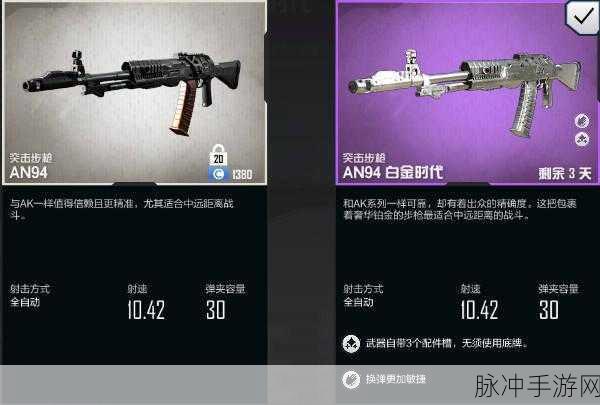使命召唤战场,AN94步枪配件搭配秘籍,资源优化实战攻略