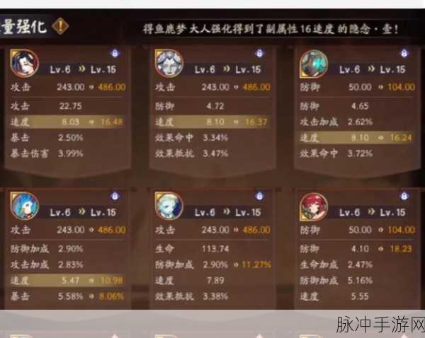 阴阳师六星御魂副属性上限全揭秘,强化细节与攻略秘籍