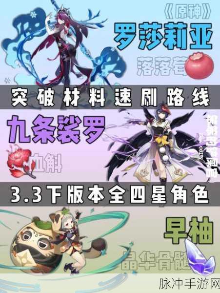 原神早柚突破材料全解析,80级突破与天赋升级必备指南