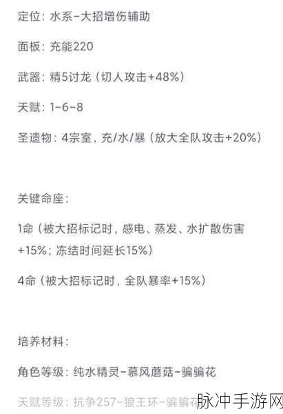 原神莫娜突破材料全攻略,解锁角色潜力的秘密路径