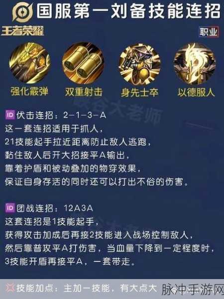 王者荣耀刘备技能全解析,仁德义枪威力几何?