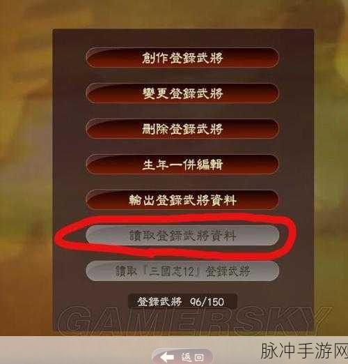 三国志13自创武将读取全攻略,轻松打造你的专属英雄