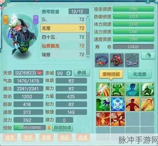 神武狐精图鉴全揭秘,资质评估与资源管理艺术探索