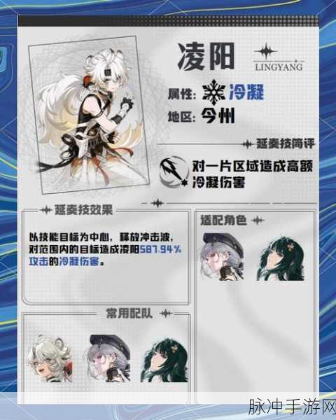鸣潮凌阳角色深度解析,声骸装配、阵容搭配与武器选择全攻略