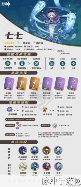 原神七七圣遗物搭配全攻略，打造最强治疗与辅助