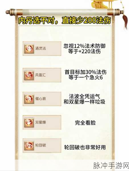 梦幻西游手游新宠妙音鸟内丹搭配全攻略，解锁极致战力新篇章