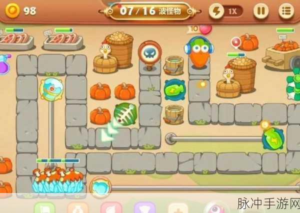 保卫萝卜3码头8关卡高分秘籍,雷达滑竿战术大揭秘