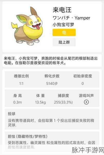 来电汪性格深度剖析，探索口袋妖怪世界的无限魅力