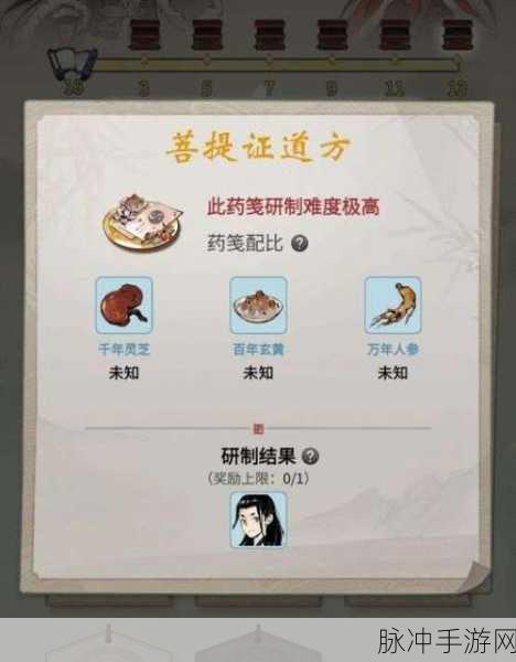 一念逍遥，菩提证道方药笺深度揭秘，配方与修炼全攻略