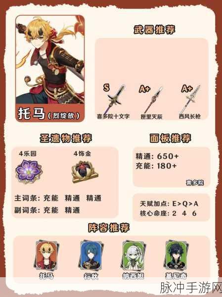 原神托马升级全攻略，解锁材料获取秘籍