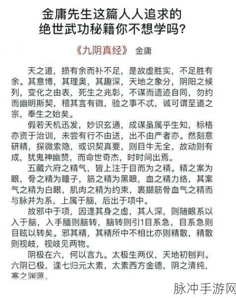 明朝江湖风云再起，九阴真经秘籍重现江湖