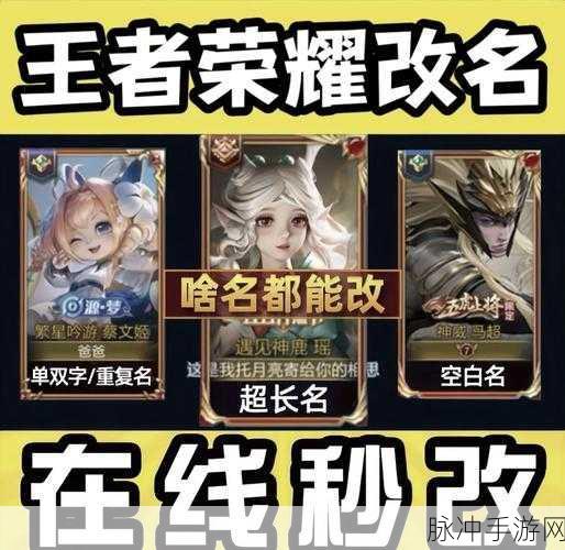 王者荣耀改名修改器，打造你的专属游戏昵称