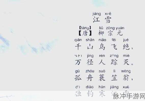 原神江雪，独钓寒江雪，身份成谜