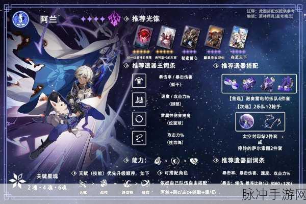 崩坏星穹铁道阿兰遗器搭配全攻略，解锁战力新高度
