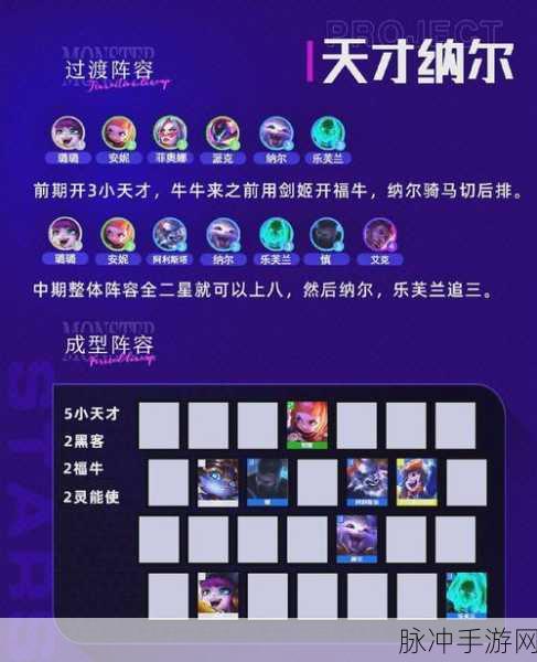 云顶之弈,揭秘小天才纳尔阵容,解锁核心玩法秘籍