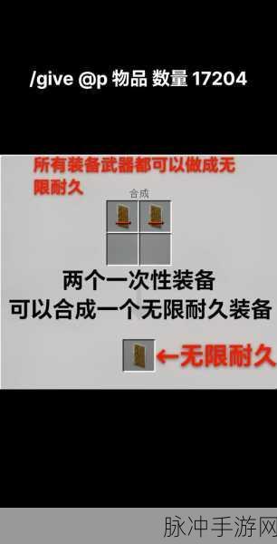我的世界RPG武器无限耐久秘籍大公开