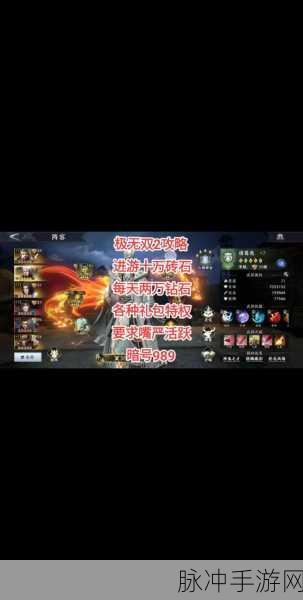 极无双2逐鹿中原活动全攻略,如何玩转这一经典团战玩法?