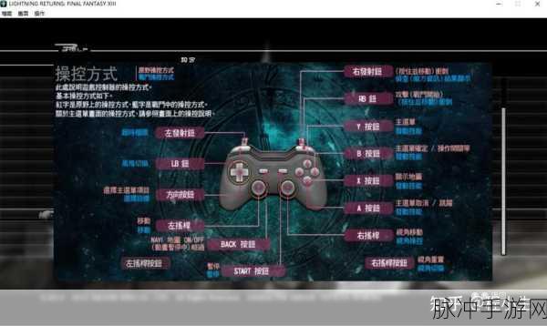 最终幻想13，雷霆归来按键操作全解析