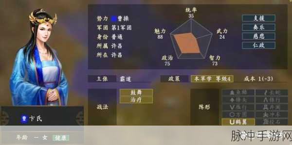 三国志14甘氏五维属性全解析,历史名将在游戏中的风采