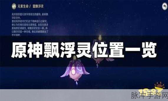 原神漂浮灵高效遇见全攻略，解锁你的高效收集之旅