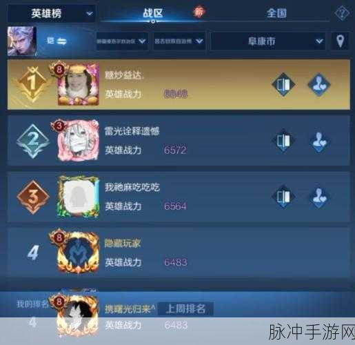 王者荣耀周一战力排行更新时间全解析