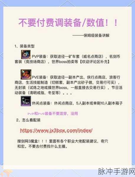剑侠情缘手游装备全攻略，解锁各部位装备获取秘籍